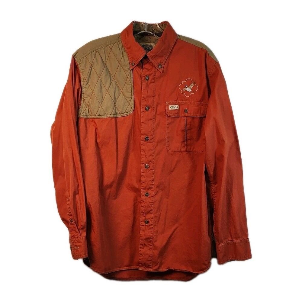 Game Guard Mens - Size Small - Padded Shoulder Duck Hunting Embroidered Shirt